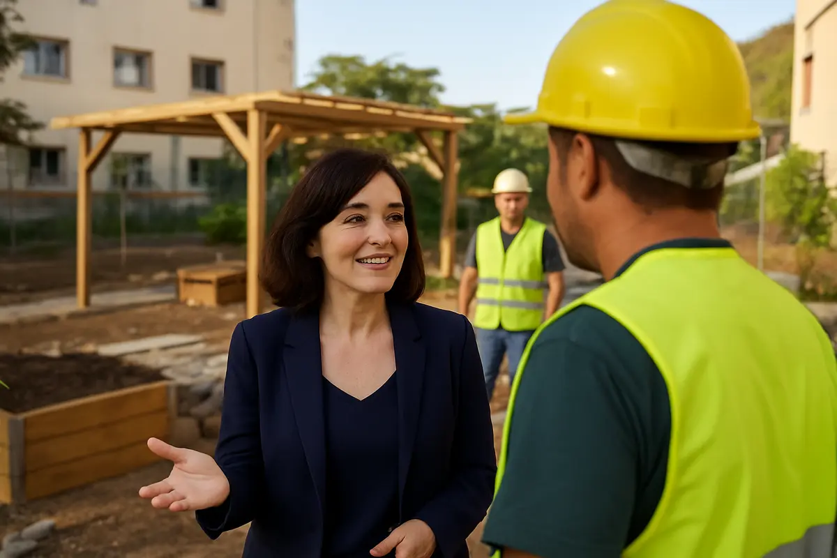 Elsa Punset visita las obras del jardín terapéutico pediátrico de La Candelaria Imagen ilustrativa: Elsa Punset visita las obras del jardín terapéutico pediátrico de La Candelaria