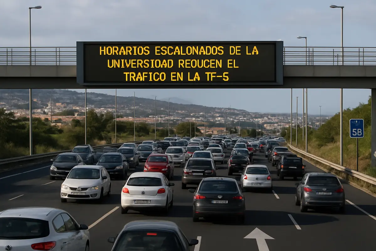 Horarios escalonados de la universidad reducen el tráfico en la TF-5 Imagen ilustrativa: Horarios escalonados de la universidad reducen el tráfico en la TF-5